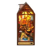 Booknooks Kit for Adults | Wooden 3D Desktop Puzzle Ornament | Book Nook LED House Model for Kids Adults Bedroom Classroom Library Nursery Playroom Halloween Christmas Decor