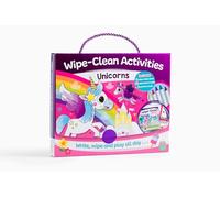 Bookoli - Wipe-Clean Activities: Unicorns - Reusable Early Learning Activity Pack for Age 3+ with Play Mats, Wipe-Clean Pens, Puzzles & Pen Control Practice