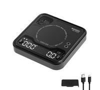 BOOKOO Coffee Scale Mini Digital Scale with Timer Rechargeable Scale for Coffee with Auto Mode Flow Rate Mode Timer Mode Portable Espresso Scale APP Bluetooth Smart Coffee Bean Scale for Espresso