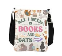 Books And Cats Crossbody Bag Bookish Gifts For Book Lovers Book Reader Gift All I Need Is Books And Cat Cell Phone Sling Bag