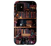 Books and Coffee Cozy Bookish Library Autumn Aesthetic Case for iPhone 11