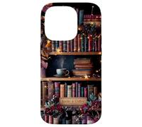 Books and Coffee Cozy Bookish Library Autumn Aesthetic Case for iPhone 14 Pro