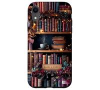 Books and Coffee Cozy Bookish Library Autumn Aesthetic Case for iPhone XR
