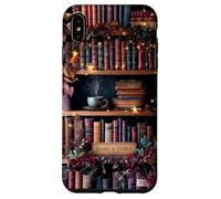 Books and Coffee Cozy Bookish Library Autumn Aesthetic Case for iPhone XS Max