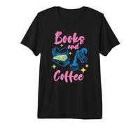 Books and Coffee Cozy Bookish Reading Cafe Bookstore Art Premium T-Shirt