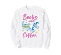 Books and Coffee Cozy Bookish Reading Cafe Bookstore Art Sweatshirt