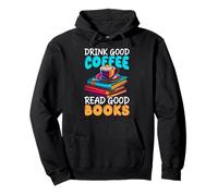 Books And Coffee Lover Reading Caffeine Drinker Bookworm Pullover Hoodie