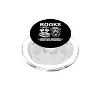 Books And Irish Wolfhounds Funny Irish Wolfhound PopSockets PopGrip for MagSafe