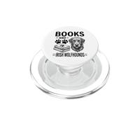 Books And Irish Wolfhounds Funny Irish Wolfhound PopSockets PopGrip for MagSafe