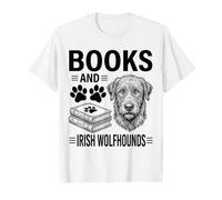 Books and Irish Wolfhounds Funny Irish Wolfhound Value Graphic T-Shirt