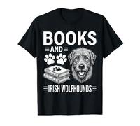 Books and Irish Wolfhounds Funny Irish Wolfhound Value Graphic T-Shirt
