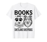 Books and Shetland Sheepdogs Sheltie Funny Shetland Sheepdog Value Graphic T-Shirt