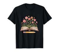 Books are Best Louder Than Words Flowers T-Shirt