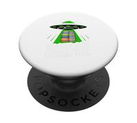 BOOKS ARE ESSENTIAL UFO Alien Abduction Reader Humor PopSockets Adhesive PopGrip