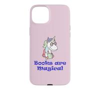 Books Are Magical Unicorn Teacher Student Reader Case for iPhone 15 Plus