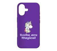 Books Are Magical Unicorn Teacher Student Reader Case for iPhone 17