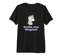 Books are Magical Unicorn Teacher Student Reader Premium T-Shirt