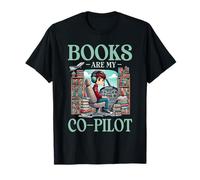 Books are My Co Pilot Reading Library Book Lover T-Shirt