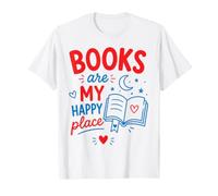 Books are My Happy Place Bookworm Reader Reading Book Coffee T-Shirt