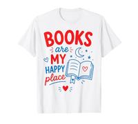 Books are My Happy Place Bookworm Reader Reading Book Coffee Value Graphic T-Shirt