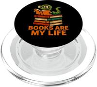 Books Are My Life - Cute Bookworm Reading Librarian PopSockets PopGrip for MagSafe