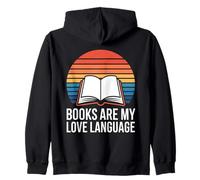 Books Are My Love Language Reading Retro Zip Hoodie