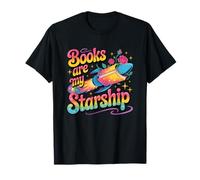 Books are My Starship Cosmic Voyage T-Shirt