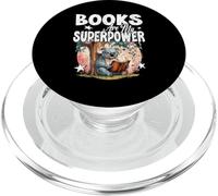 BOOKS ARE MY SUPERPOWER bookworm read a lot knowledge hungry PopSockets PopGrip for MagSafe