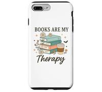 Books Are My Therapy Reading Lovers Coffee Fans Relaxation Case for iPhone 7 Plus/8 Plus