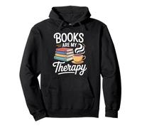 Books Are My Therapy Summer Reading Book Lovers Pullover Hoodie