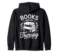 Books Are My Therapy Summer Reading Book Lovers Zip Hoodie