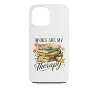 Books Are My Therapy Vintage Book Lover Aesthetic Case for iPhone 13 Pro Max