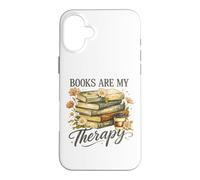 Books Are My Therapy Vintage Book Lover Aesthetic Case for iPhone 16 Plus
