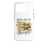 Books Are My Therapy Vintage Book Lover Aesthetic Case for iPhone 16 Pro