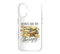 Books Are My Therapy Vintage Book Lover Aesthetic Case for iPhone 17