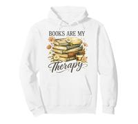 Books Are My Therapy Vintage Book Lover Aesthetic Pullover Hoodie