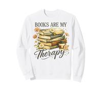 Books Are My Therapy Vintage Book Lover Aesthetic Sweatshirt