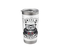 Books are My Valentine Cute Bookish Panda Bear Book Reader Stainless Steel Insulated Tumbler
