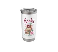 Books Because Reality is Overrated Teacher Reading Stainless Steel Insulated Tumbler