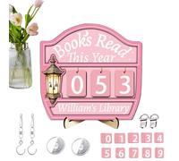 Books Beds This Year - Wooden Decoration - Decorative Sign Counter Readings - For Library Room Desk Corner Club Readers Teachers Women Librarians Book Lovers