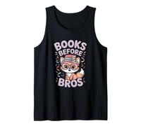 Books Before Bros Cute Nerdy Fox Reading Lover Tank Top
