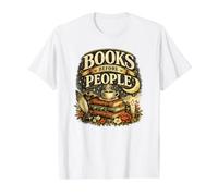 Books Before People Funny Book Lover Reader Value Graphic T-Shirt, Men, White, M