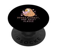 Books, blankets, and quiet places goose lover PopSockets Adhesive PopGrip