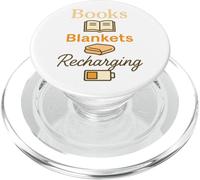 Books Blankets Recharging Introvert Relaxation Design PopSockets PopGrip for MagSafe