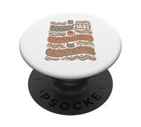 Books First Coffee Always Cats Forever Retro Design PopSockets Adhesive PopGrip
