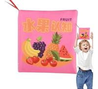 Books for Cloth, Ruched Books for,Colorful Cloth Soft Book for Kids - Rumpled Book for Kids, Soft Fabric Educational Book for Children to Pull, Chew,