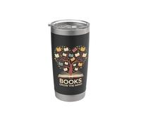 Books Grow The Mind Reading Lover Bookworm Stainless Steel Insulated Tumbler