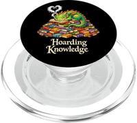 Books Hoarding Knowledge Cute Dragon Fantasy Book Lover PopSockets PopGrip for MagSafe