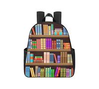 Books in Library Bookcase Backpack Purse 12.40x5.12x14.17inch Backpack College Multipurpose Casual Bookbags for Adult Men Business Travel School,Office