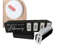 Books In My Library Shelf Counter, Books Read This Year Counter Sign, Modern Reading Sculpture For School Library Home Apartment Study Dorm Living Room